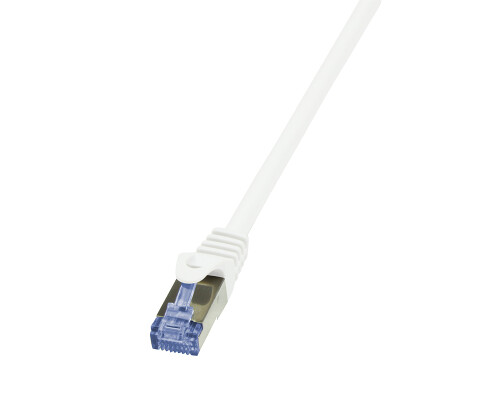 Patchkabel Cat.7, 600 MHz, S/FTP, PIMF, Wei&szlig;, 1m
