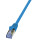Patchkabel Kat.6A 10G S/FTP PIMF blau 0,25m