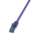 Patchkabel Kat.6A 10G S/FTP PIMF violett 0,50m