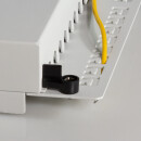 Cat.6A Patchpanel 24 Ports, geschirmt, 19" Einbau, 1 HE, hellgrau
