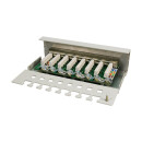 Cat.6 Patchpanel 8 Ports, geschirmt, Desktop, hellgrau