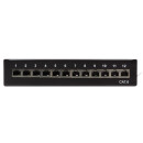 Cat.6 Patchpanel 12 Ports, geschirmt, Desktop, schwarz