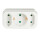 Steckdosenadapter, 2x Euro + 1x Schutzkontaktstecker, 3500W/250V, Wei&szlig;