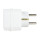 Steckdosenadapter, 2x Euro + 1x Schutzkontaktstecker, 3500W/250V, Wei&szlig;