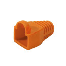 Steckverbinder Kat.6 RJ45 100er Set, geschirmt, orange T&uuml;lle