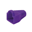 Steckverbinder Kat.6 RJ45 100er Set, geschirmt, violette T&uuml;lle