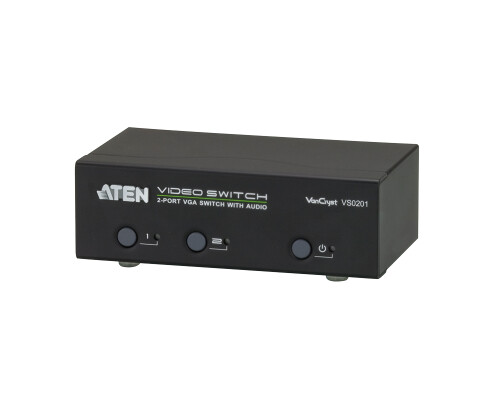 VGA Switch 2-port VGA mit Audio &amp; RS232