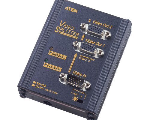 Video Splitter VGA 2-Port, 250 MHz