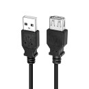 Kabel USB 2.0 Verl&auml;ngerung A Stecker -&gt; A Buchse, schwarz 2m