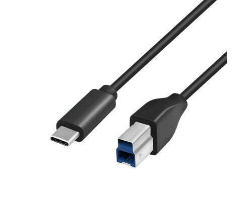 USB 3.2 Gen1x1 Kabel, USB-C Stecker zu USB-B Stecker, 1m