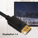 Anschlusskabel DisplayPort 1.4, 8K/60 Hz, schwarz, 2m