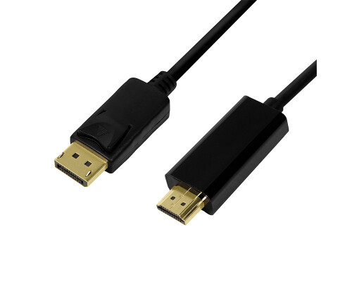 DisplayPort Kabel, DP 1.2 to HDMI 1.4, schwarz, 2m