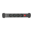 Steckdosenleiste 4-fach mit Schalter, 4x CEE 7/3 + 2x USB-A