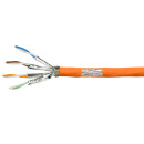 Cat.7 Verlegekabel S/FTP AWG23 1000MHz, 100m, orange