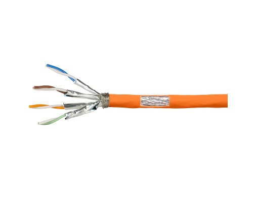 Cat.7 Verlegekabel S/FTP AWG23 1000MHz, 500m, orange