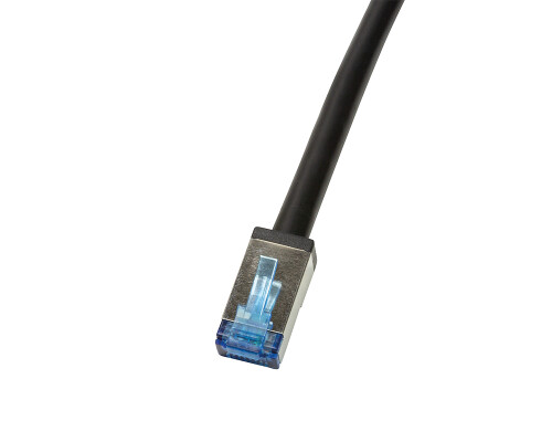 Outdoor Patchkabel Cat.6A, S/FTP, PVC+PE, schwarz, 10m