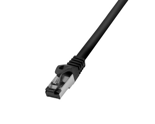 Premium Cat.8.1 Patchkabel, schwarz, 0,5m
