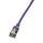 CAT.6A Patchkabel Ultraflex Slim, violett, 0,2m