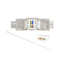 Cat.8.1 Keystone Buchse STP 22-26 AWG, werkzeuglos, nur 14,5 mm breit, GHMT zertifiziert