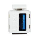 Keystone Verbinder USB-A 3.0 Buchse > Buchse, 16,7mm breit