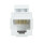Cat.6 Keystone Kupplung 2 x RJ45 UTP 14,5 mm breit, wei&szlig;