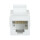 Cat.6 Keystone Kupplung 2 x RJ45 UTP 14,5 mm breit, wei&szlig;