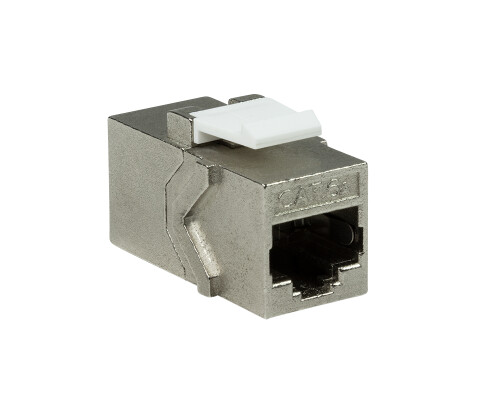 Cat.6A Keystone Kupplung 2 x RJ45 STP, nur 14,6 mm breit