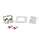 Keystone Anschlussdose f&uuml;r 2 LC-Duplex Adapter, wei&szlig;