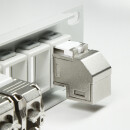 Cat.6A Keystone Kupplung 2 x RJ45 STP, 90&deg; gewinkelt