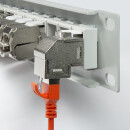 Cat.6A Keystone Kupplung 2 x RJ45 STP, 90&deg; gewinkelt