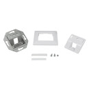 Unterputzdose f&uuml;r 1 Keystone Modul, 45&deg; Auslass, signalwei&szlig;