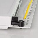 Cat.6A Patchpanel 24 Ports, geschirmt, 19" Einbau, 0,5 HE, hellgrau