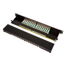 Cat.6A Patchpanel 16 Ports, geschirmt, 19" Einbau, 1 HE, schwarz