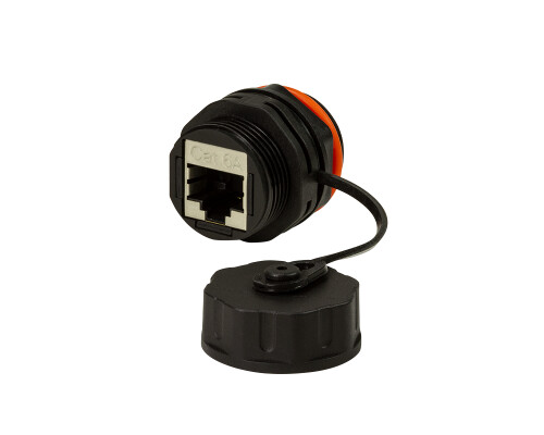 Cat.6A Industrie Schraub-Kupplung 2 x RJ45