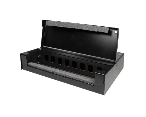 Konsolidierungspunkt-Geh&auml;use 8/12-Port &ndash; schwarz, Stahlgeh&auml;use mit IP20