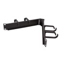 19" Kabelf&uuml;hrungspanel 1HE, gewinkelt und faltbar, mit 4 Ringen, schwarz