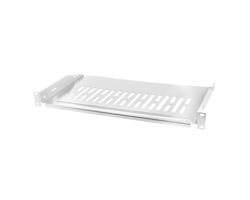 19" Fachboden, Befestigung nur vorne T=250 mm, grau