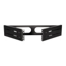 19" Wandhalterung 2 HE, schwarz