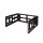 19" Wandhalterung 4 HE, schwarz