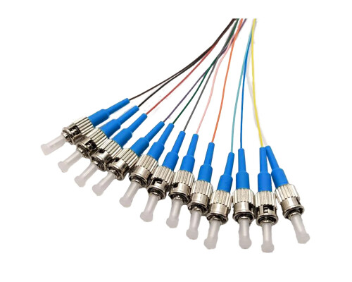 Faserpigtail Set, Farbiger Pigtailsatz 12x ST, OS2, 2m