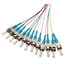 Faserpigtail Set, Farbiger Pigtailsatz 12x ST, OM3, 2m,...