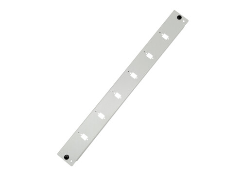 1HE Frontblende f&uuml;r 19" Splei&szlig;box RAL7035, lichtgrau 6x SC Simplex, LC Duplex, E2000 Simplex, LSH Simplex