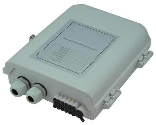 FTTH Anschlussbox f&uuml;r 12 Faser, IP 67, 200x215x54mm