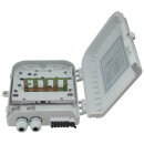 FTTH Anschlussbox f&uuml;r 12 Faser, IP 67, 200x215x54mm