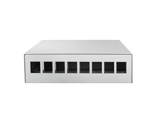 Konsolidierungspunkt-Geh&auml;use 8-Port &ndash; Tisch, Wand oder Hutschiene, lichtgrau RAL 7035