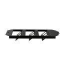 Bodentankeinsatz f&uuml;r 9 Ports &ndash; 3&times;3 Keystone Module, Schwarz RAL 9005