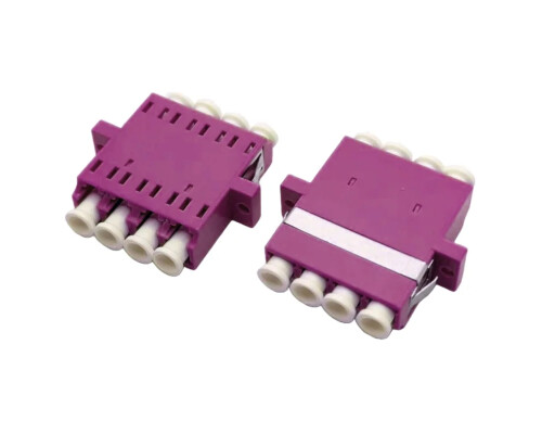LC 4-fach Kupplung, Kunststoffgeh&auml;use, OM4, violet