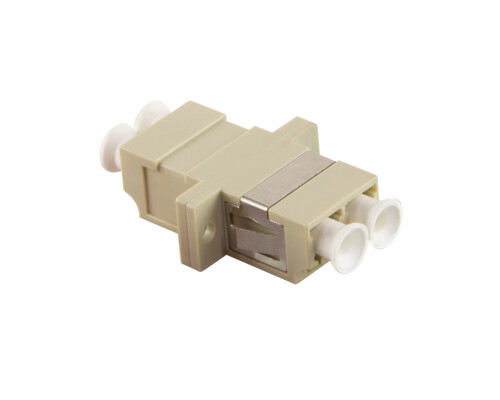 LC Duplex Kupplung, Kunststoffgeh&auml;use, MM, beige, OM1/OM2