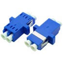 LC Duplex Kupplung, Kunststoffgeh&auml;use, Singlemode, blau