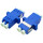 LC Duplex Kupplung, Kunststoffgeh&auml;use, Singlemode, blau